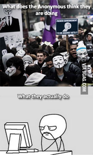 Anonymous Activism Level Over9k 9gag