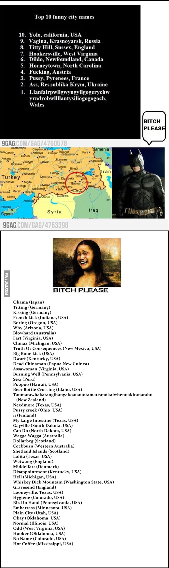 More Funny City Names 9GAG