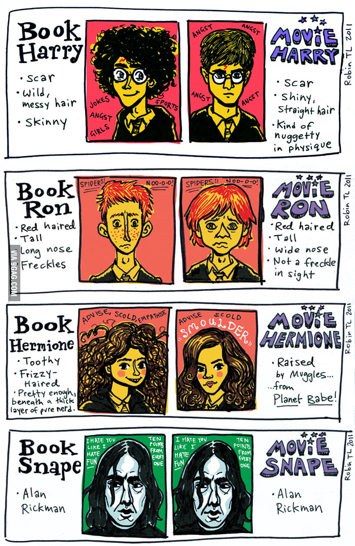 Harry Potter: Book vs Movie - 9GAG