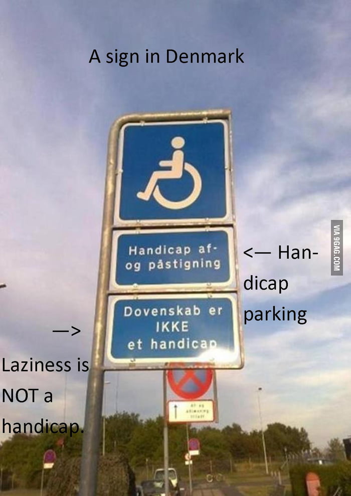 A parking sign in Denmark 9GAG