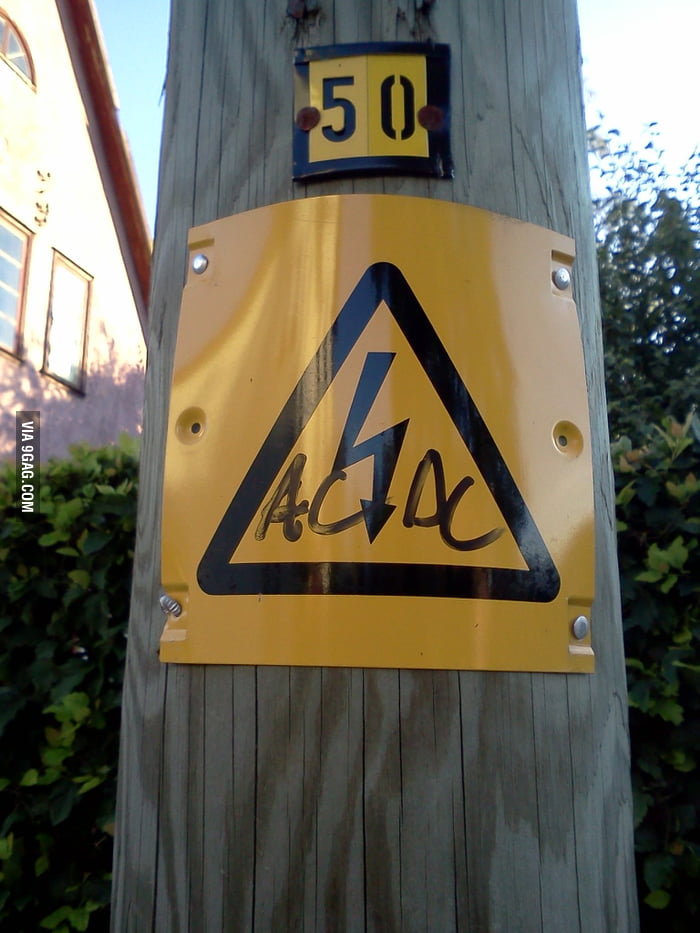 AC/DC post sign - 9GAG