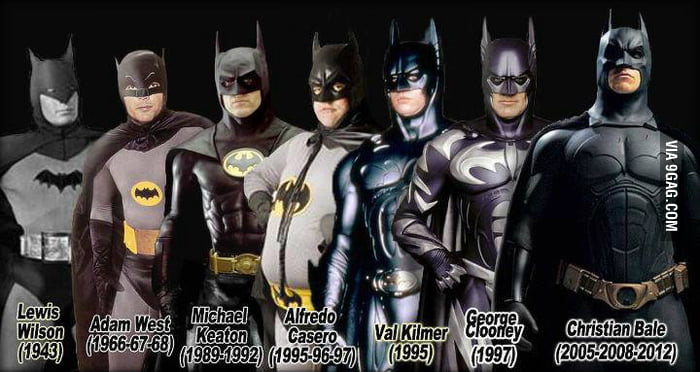 Batman a traves de los años. - 9GAG