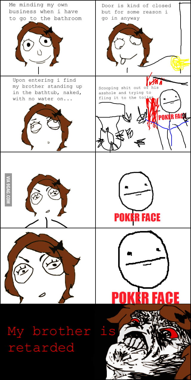 Poop throwing guy as Brother! 9GAG