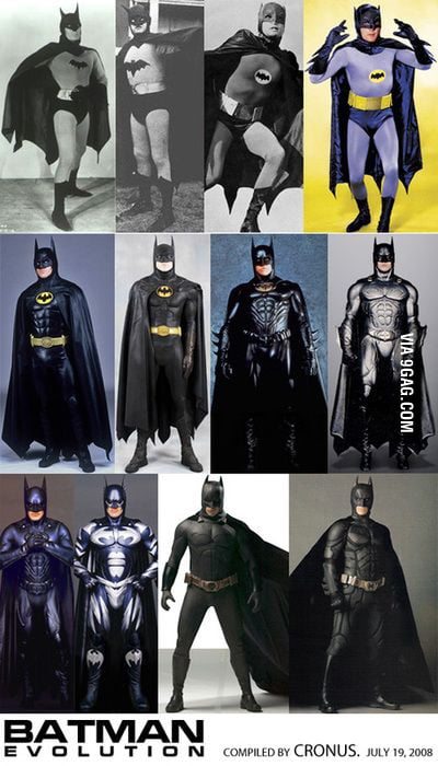 Evolution of the Batman suit - 9GAG