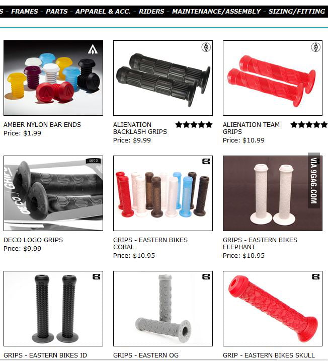 Looking at bike grips on my computer when dad walks in...