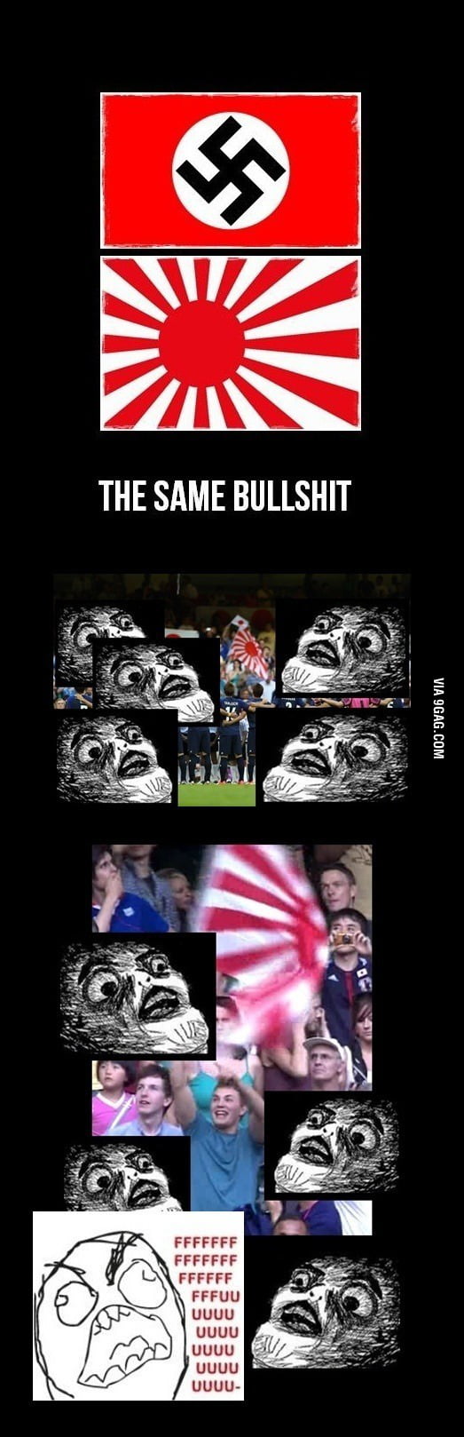 Nazi Swastika=Rising Sun Flag. Why U No study history? - 9GAG