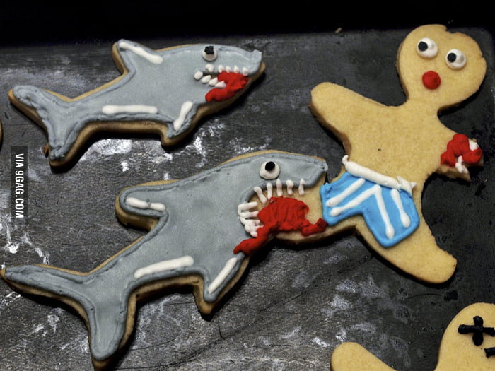 Shark and Gingerbread Man 9GAG