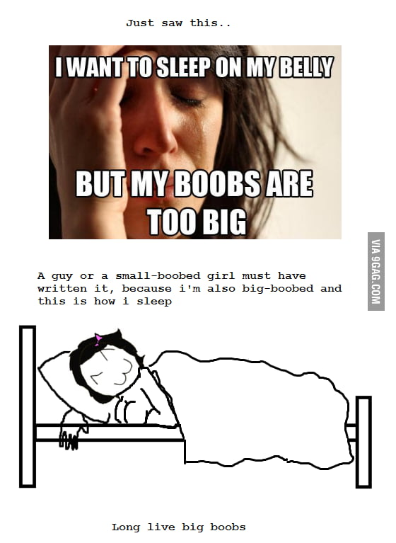 Big boobed girls can sleep on their bellies - 9GAG