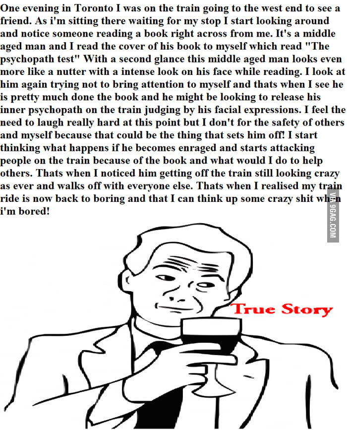 Train rides and psychopaths - 9GAG