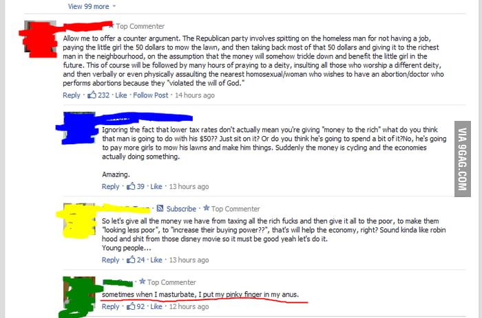 The things I see on the comment section of 9gag - 9GAG