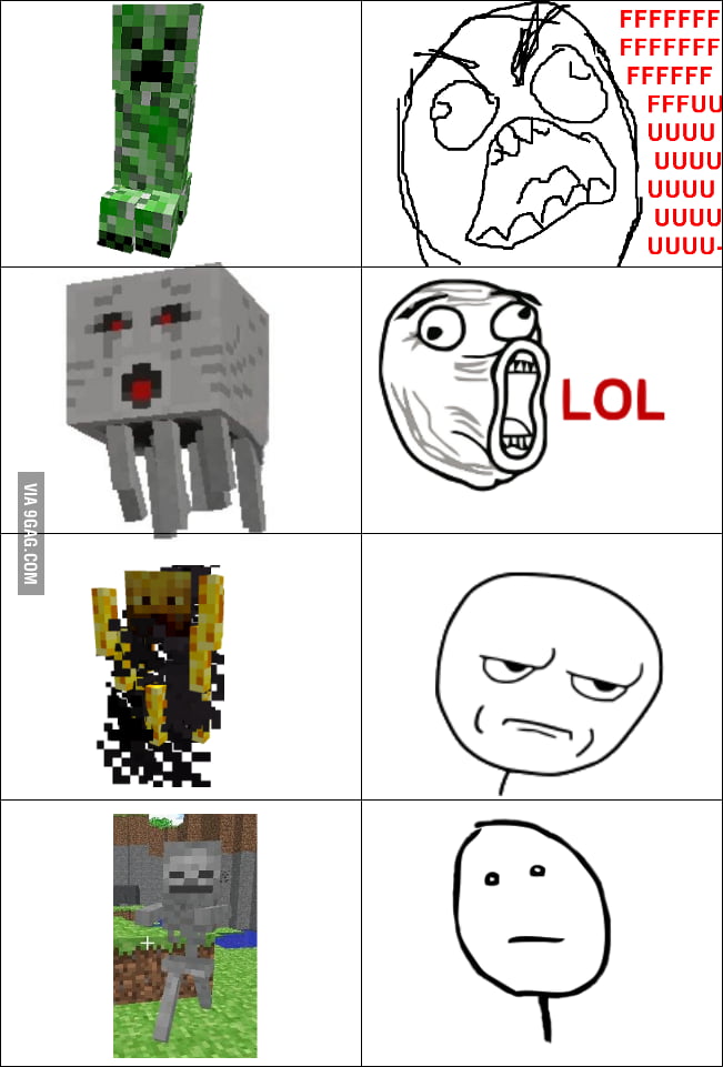 Minecraft Rage - 9GAG
