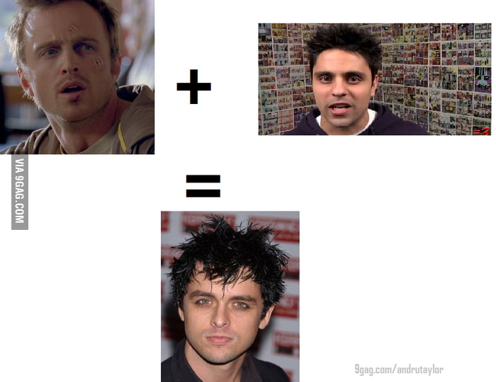 Aaron Paul + RWJ = Billie Joe Armstrong - 9GAG