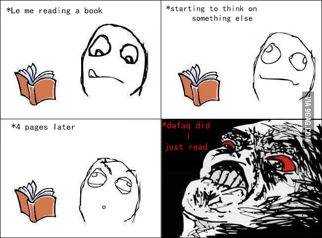 Reading a book - 9GAG