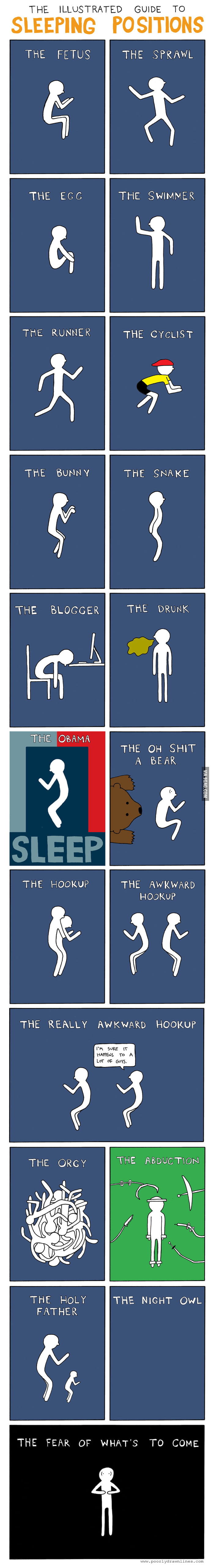 Sleeping Positions 9gag