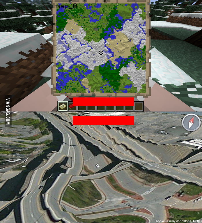 Apple Maps MINECRAFT 9GAG   5435823 700b 