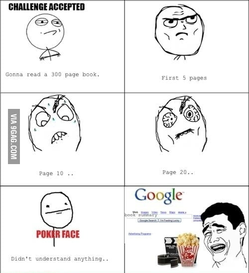 Reading a book - 9GAG