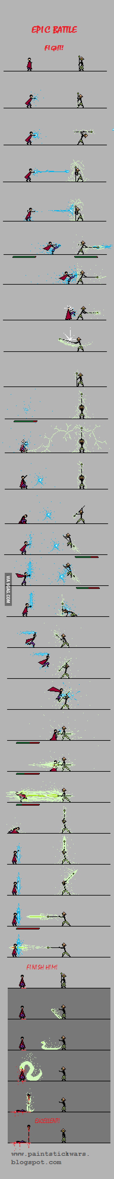 Epic wizard battle in MS Paint - 9GAG