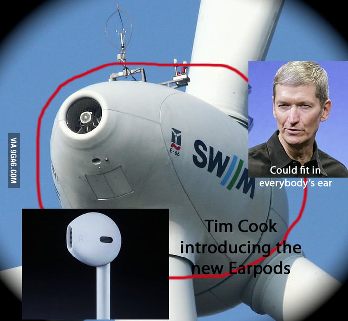 Tim Cook introducing the new EarPods - 9GAG