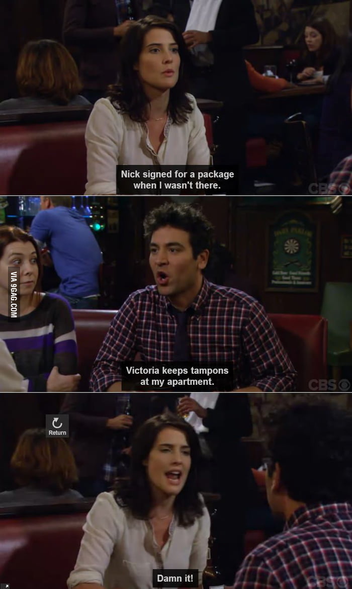 Damn it Robin! Tampons win! - 9GAG