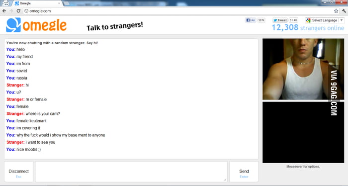 My friend was on Omegle - Funny.