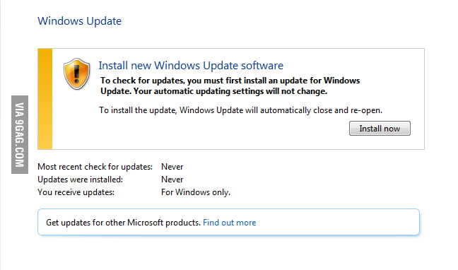 Windows Update - 9GAG