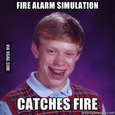 Fire alarm simulation at my school - 9GAG