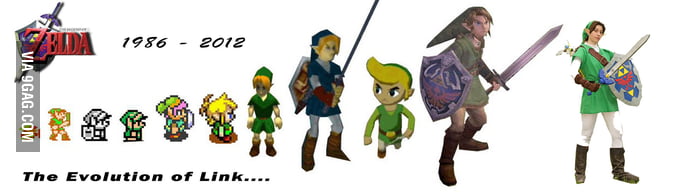 The Evolution of Link (Legend of Zelda) - 9GAG