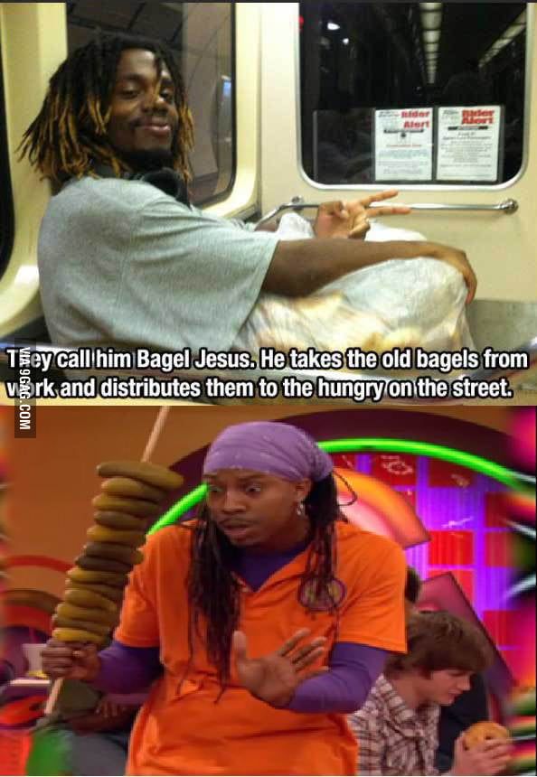 Bagel Jesus = T-Bo from iCarly - Funny.