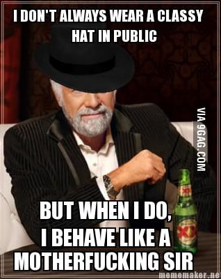 The hat makes the man - 9GAG