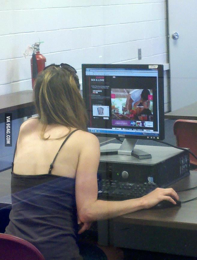 Girls Watching Porn On Computer - Proof from a university computer lab that girls watch porn - 9GAG