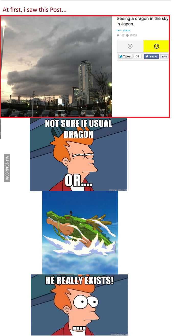 I saw your post, and my reaction was like... - 9GAG