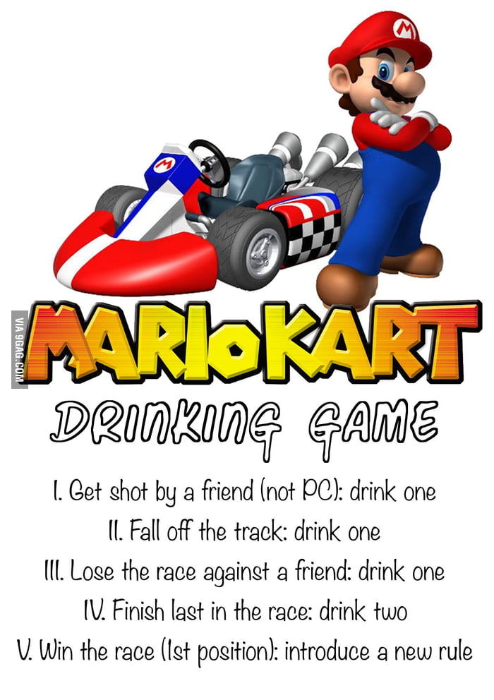 Mario Kart Drinking Game 9GAG