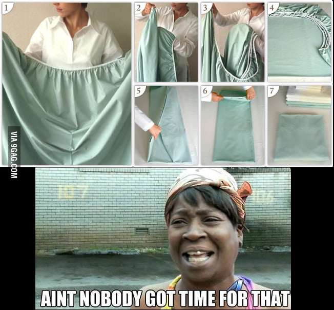 Folding bed sheet like a boss! 9GAG