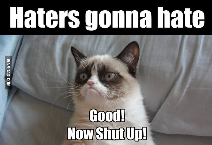 Grumpy Cat hates haters - 9GAG