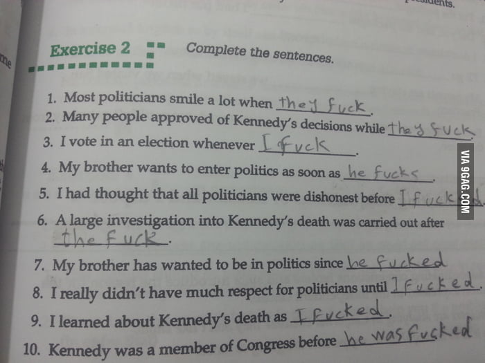 F**k ; universal answer to every question. 9GAG