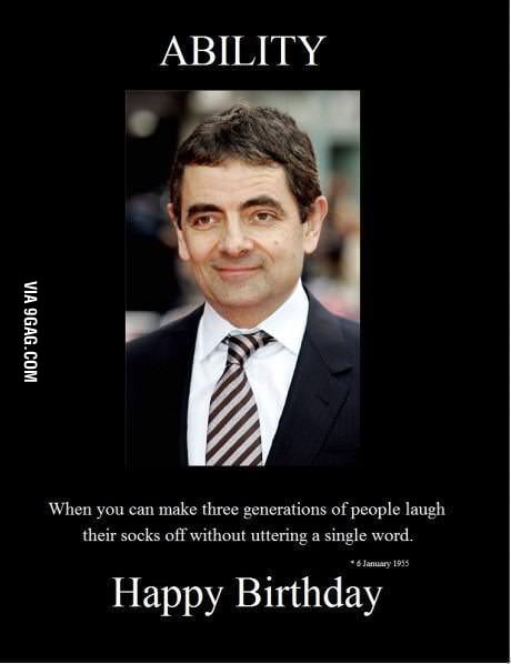Happy Birthday Mr Bean (Rowan Atkinson) - 9GAG