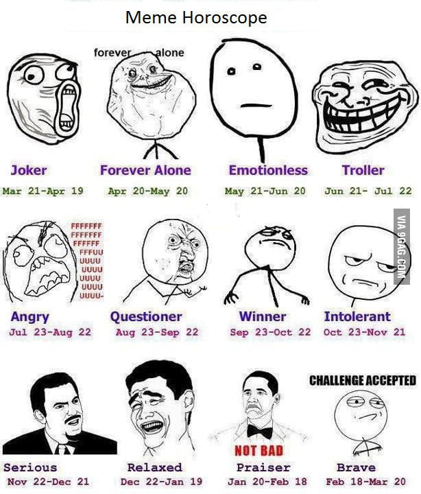 Meme Horoscope - 9GAG