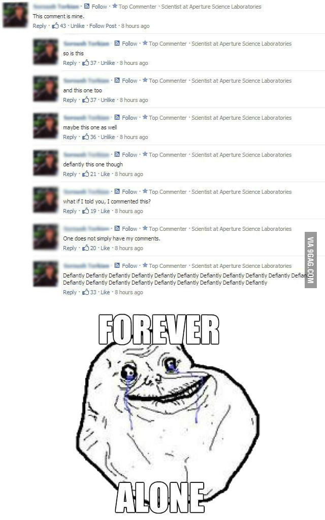 Forever Alone Level:Paranoid Guy - 9GAG