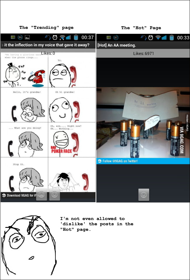 In the Unofficial 9GAG App for Android - 9GAG