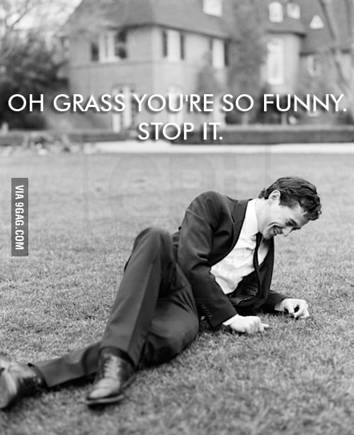 Oh grass you're so funny - 9GAG