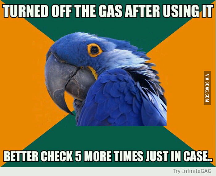 Paranoid parrot on gas stoves 9GAG