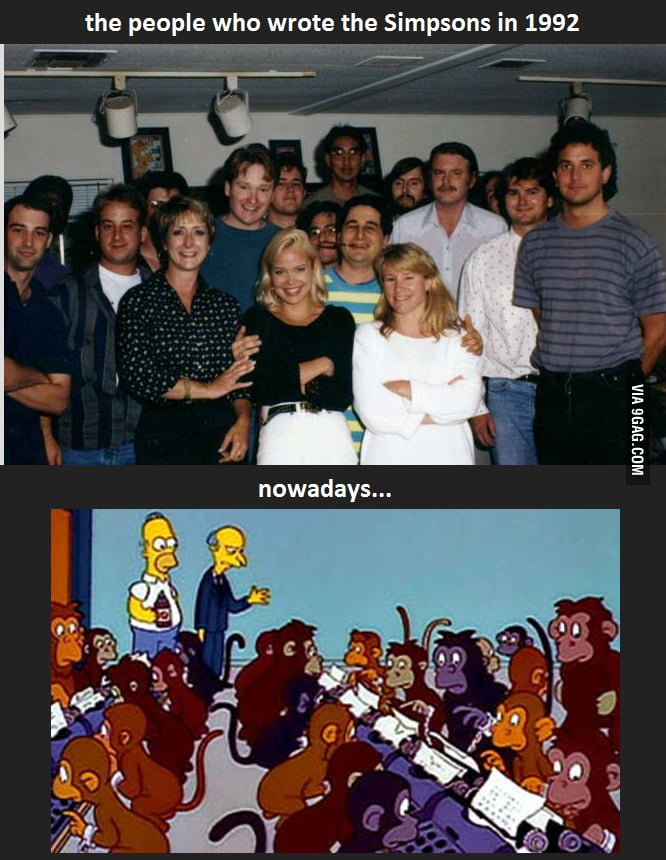 Simpsons writers nowadays - 9GAG