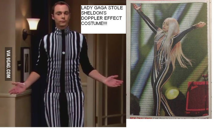 Lady Gaga stole Sheldon's costume! 