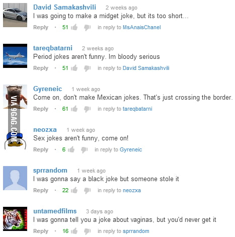 I love reading the comment section. - 9GAG