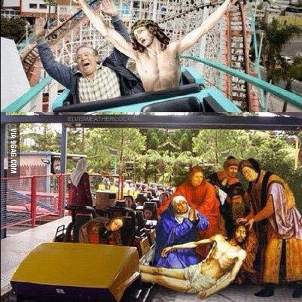 Jesus On Roller Coaster 9gag 0876