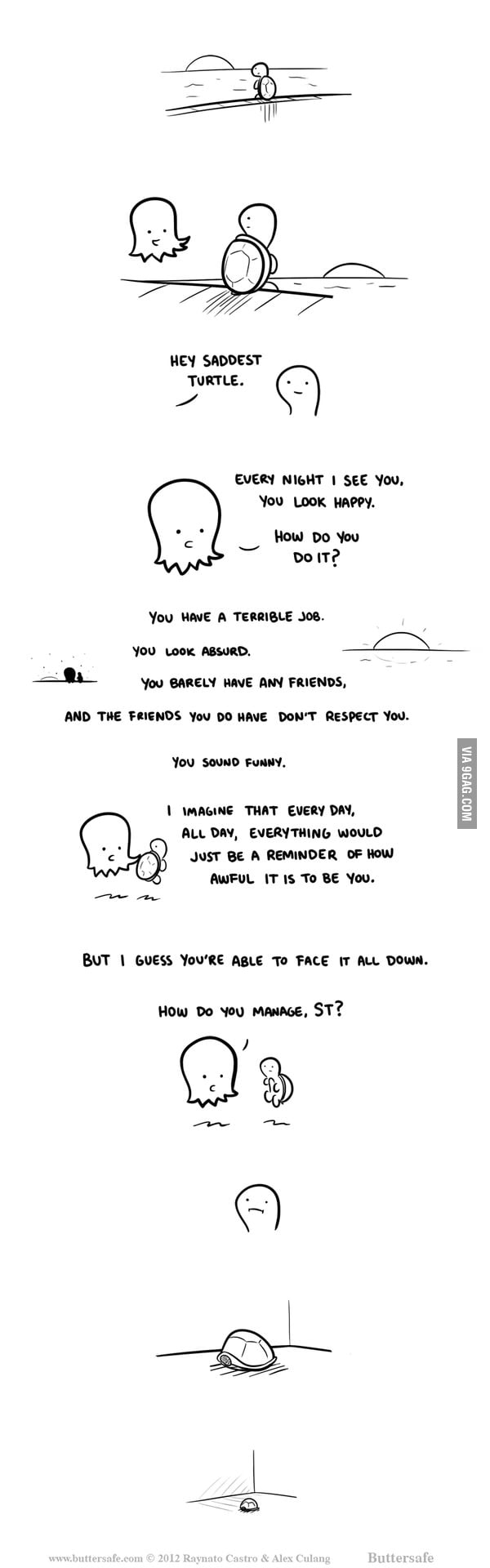 The life of a sad turtle - 9GAG