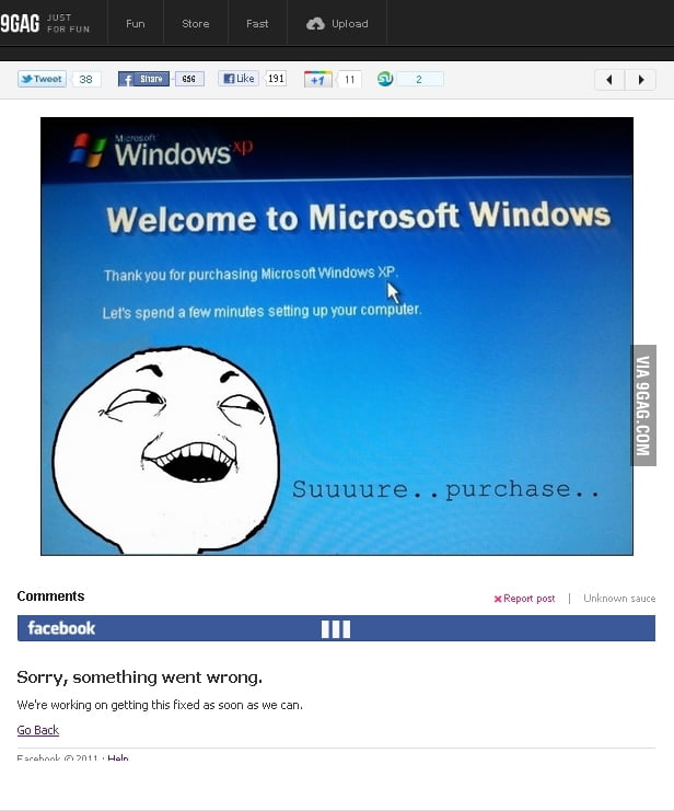 Something went wrong - 9GAG