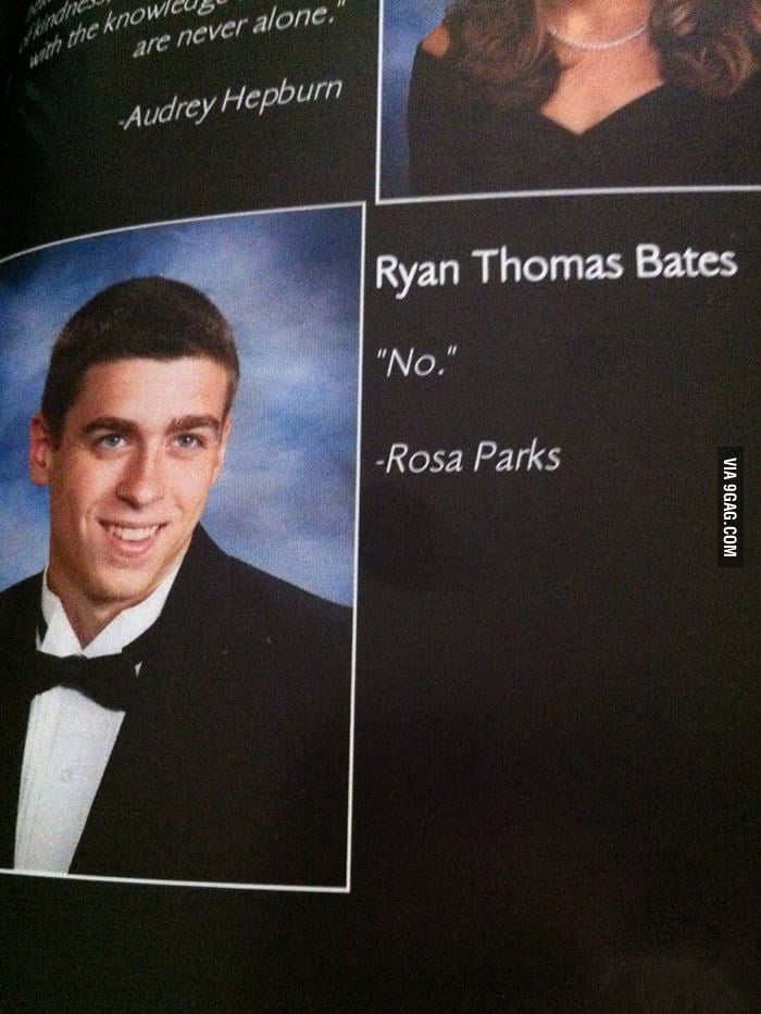 My favorite yearbook quote. - 9GAG