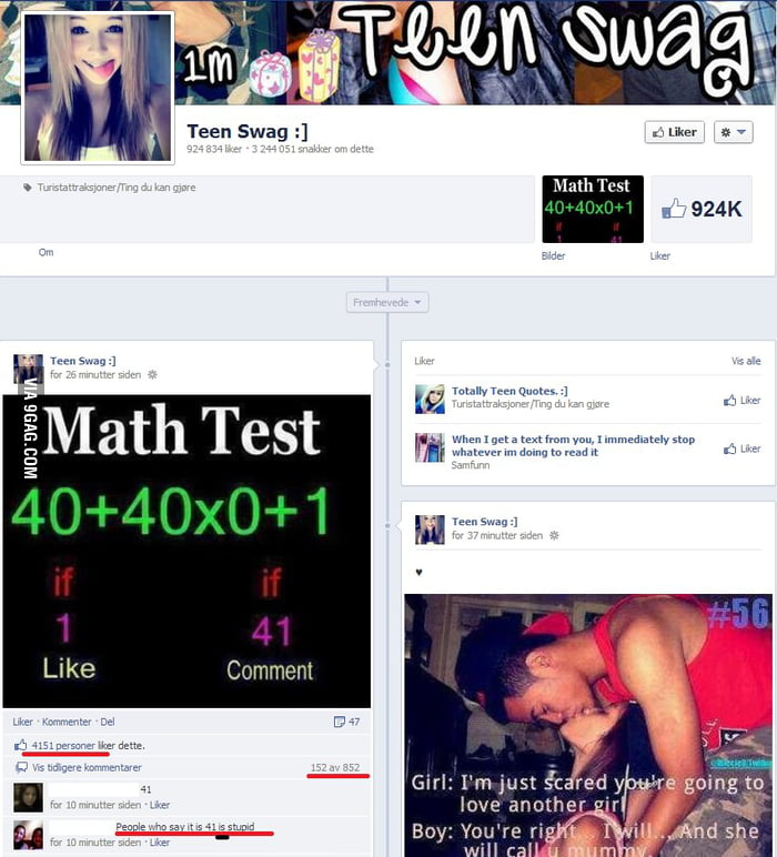 SWAG Math and Grammar 9GAG