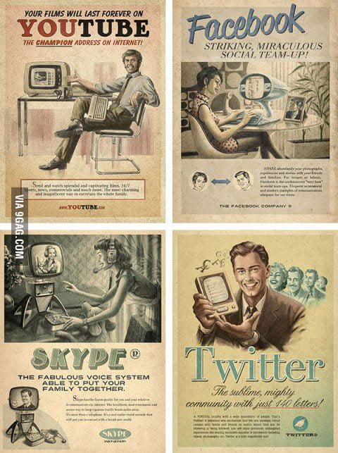 Old-Fashioned Ads For Modern Social Media - 9GAG